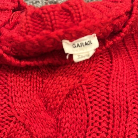 Garage Red Cable-knit Sweater Size XS Great Condition - Picture 5 of 5